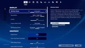 réglages graphiques Fortnite pour plus de FPS