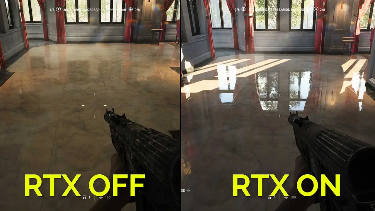 comparatifs « ray tracing activé / désactivé