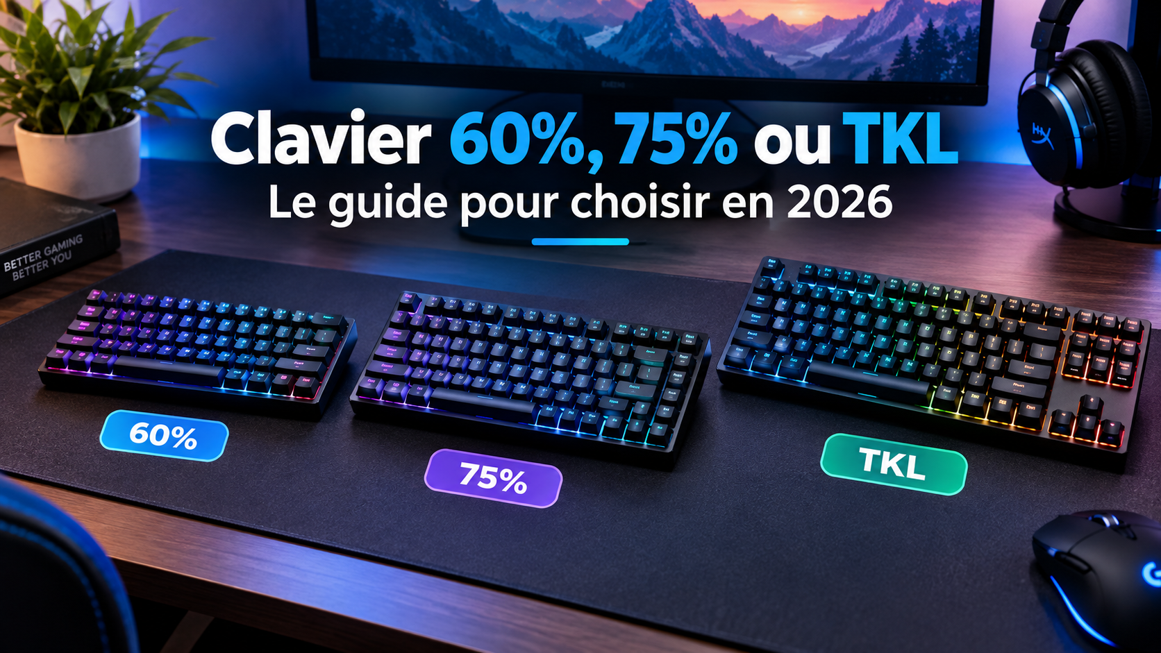 Clavier 60%, 75% ou TKL : le guide pour choisir en 2026