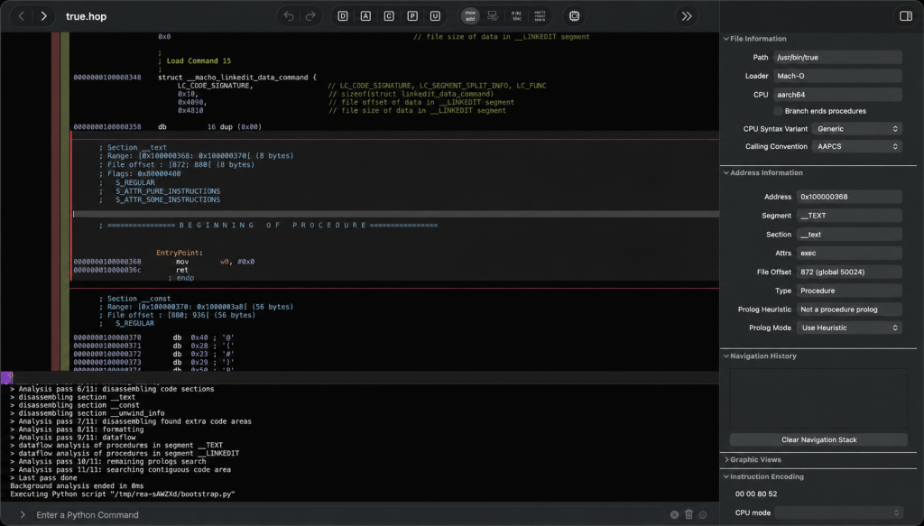 • Capture du terminal après la commande d’analyse : « Résultat de l’analyse d’une application Electron avec REA